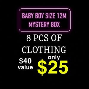 SPRING CLEANING BABY BOY SIZE 12M 8 PCS CLOTHING (USED)